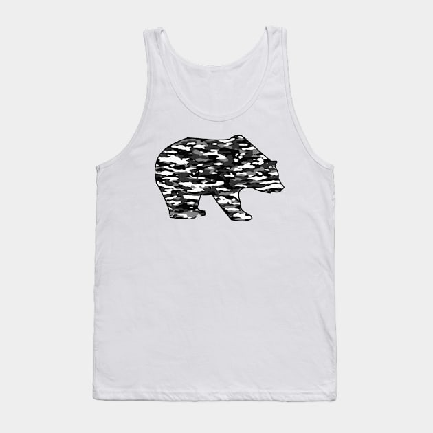 Schnee Tarnfarben Muster Tank Top by Destroyed-Pixel